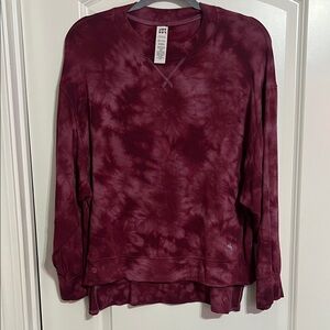 Joy Lab XS women’s maroon Burgundy Tie-Dye Sweatshirt pullover top